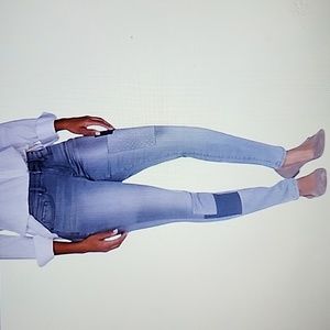 MARTHA STEWART PATCHWORK ANKLE JEANS